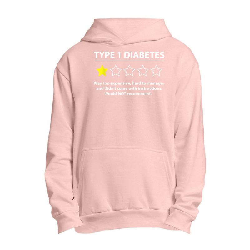 Type 1 Diabetes T1d One Star Rating Funny Awareness Urban Pullover Hoodie | Artistshot