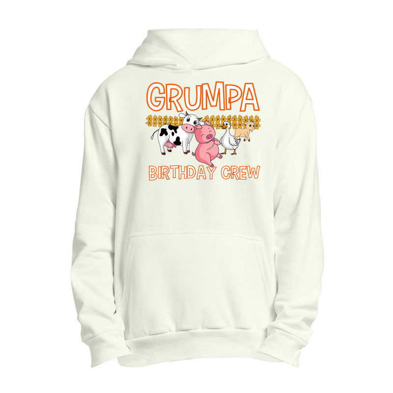 Grumpa Birthday Crew Farm Animal Bday Party Celebration Urban Pullover Hoodie | Artistshot