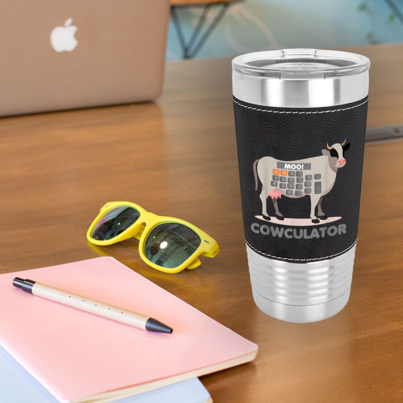 Algebra Math Calculator Funny Problem Solver Cow Moo Video Games Chara Leatherette Tumbler | Artistshot