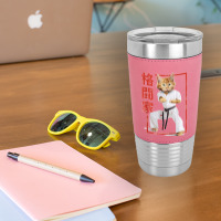 Cat Karate Player , Cat Samurai , Japanese Style T Shirt Leatherette Tumbler | Artistshot