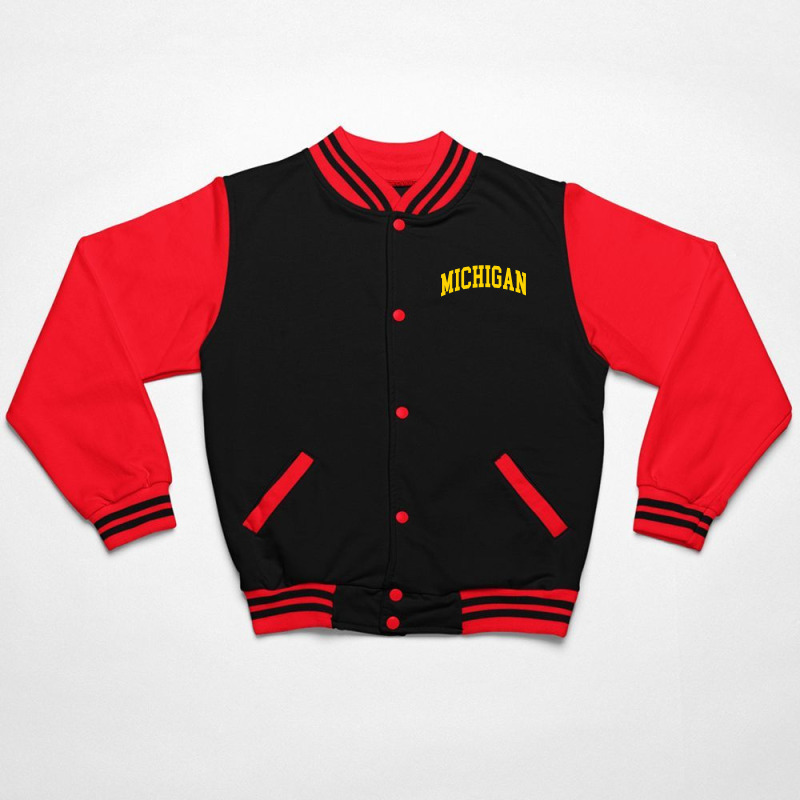 Michigan - Throwback Design - Classic , Best Gift, Costume, Halloween, Bomber Jacket | Artistshot