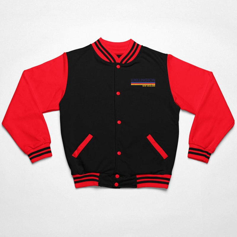 Wellington, New Zealand   Retro Vintage City Shirt T Shirt Bomber Jacket | Artistshot