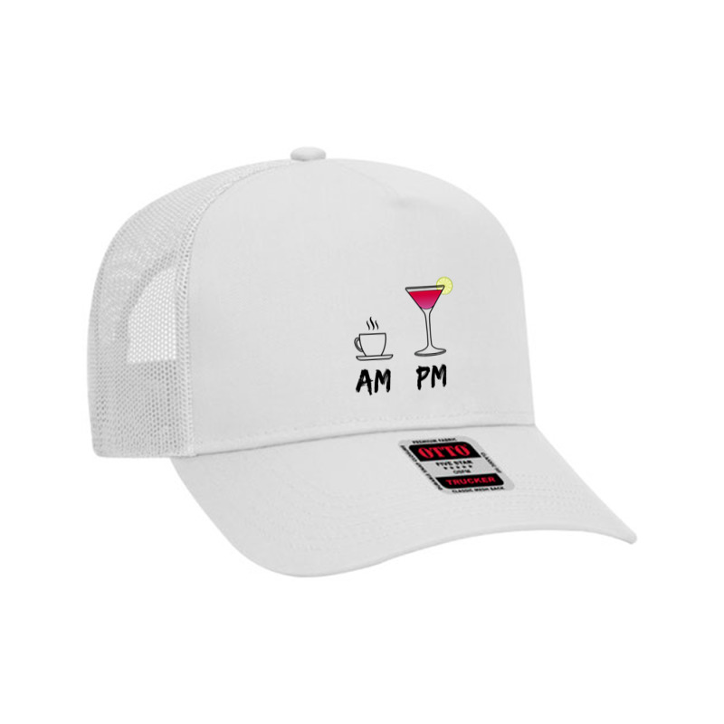 Am Coffee Espresso Pm Cosmopolitan   My Daily Drink Routine Premium T Mesh Back Trucker Hat | Artistshot