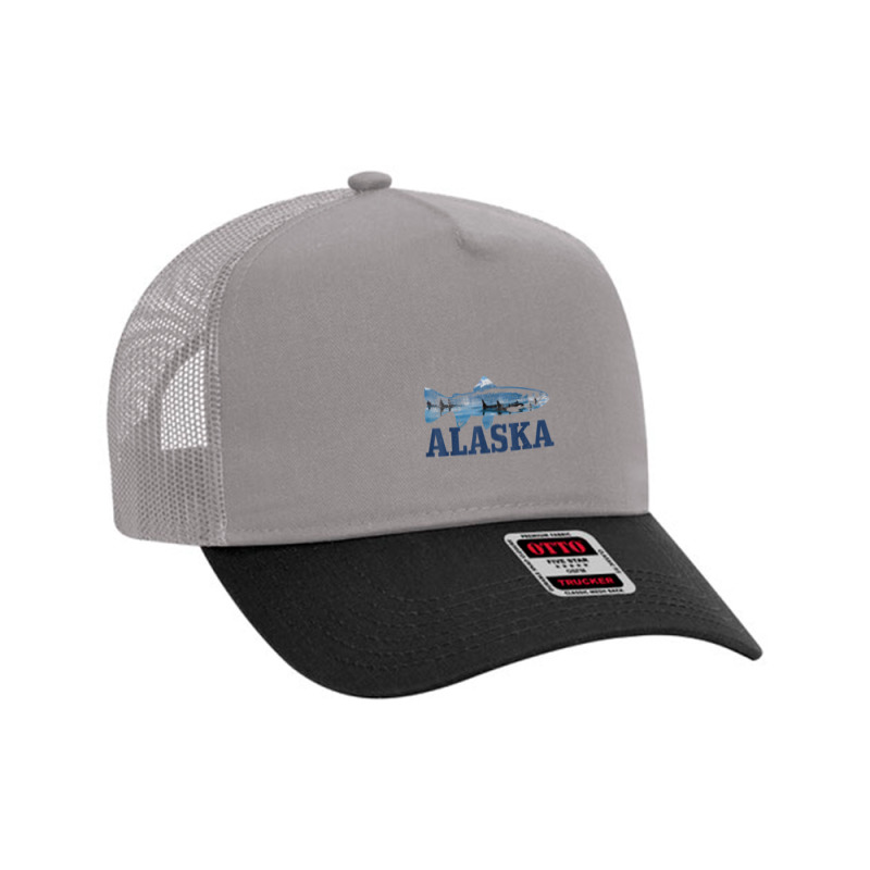 Fishing Alaska Trout Salmon Fly Fishing Fish Orca Whale Nature 598 Mesh Back Trucker Hat | Artistshot