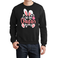 Vegan Design T  Shirt Bunny Ears I'm The Vegan Bunny Matching Easter V Crewneck Sweatshirt | Artistshot