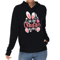 Vegan Design T  Shirt Bunny Ears I'm The Vegan Bunny Matching Easter V Lightweight Hoodie | Artistshot