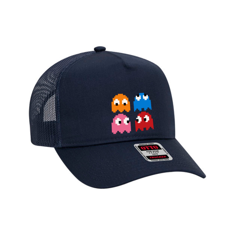 Pacman Ghosts Cool Retro 80s Mesh Back Trucker Hat by wongnyleneh | Artistshot