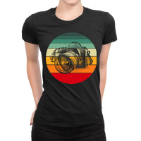 Retro Vintage Camera Photography Lover Photographer Ladies Fitted T-shirt | Artistshot