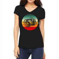 Retro Vintage Camera Photography Lover Photographer Women's V-neck T-shirt | Artistshot