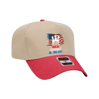 Patriotic Bowling 4th Of July Red Strike & Blue Usa Flag Adjustable Baseball Cap | Artistshot