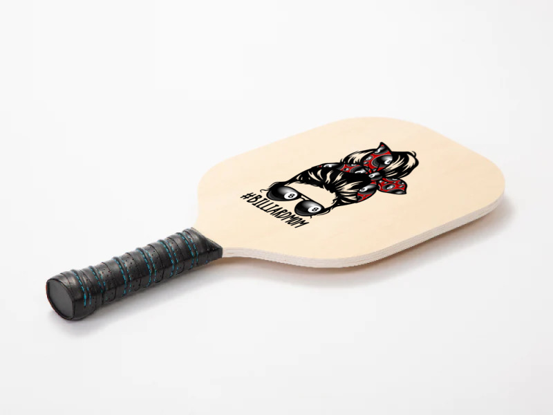 Billiard Ball Mom Billiard Player Bandana Mom Messy Bun Hair Pickleball Paddle | Artistshot