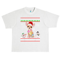 Chihuahua Christmas Dog Light Ugly Sweater Urban Heavy T-shirt | Artistshot