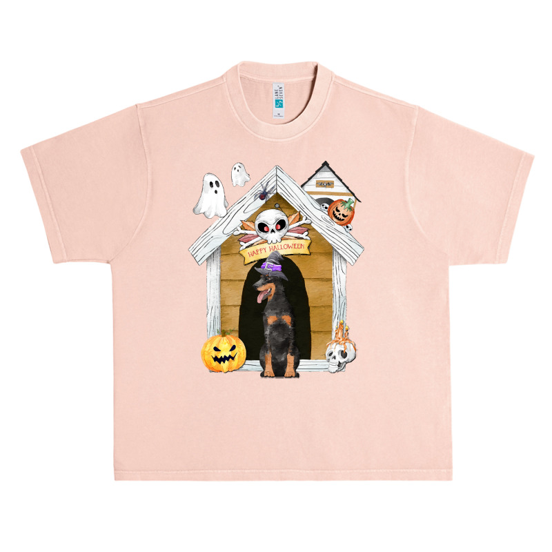 Funny Halloween Dobermann Dog T  Shirt Halloween Dobermann Dog Witch H Urban Heavy T-shirt | Artistshot