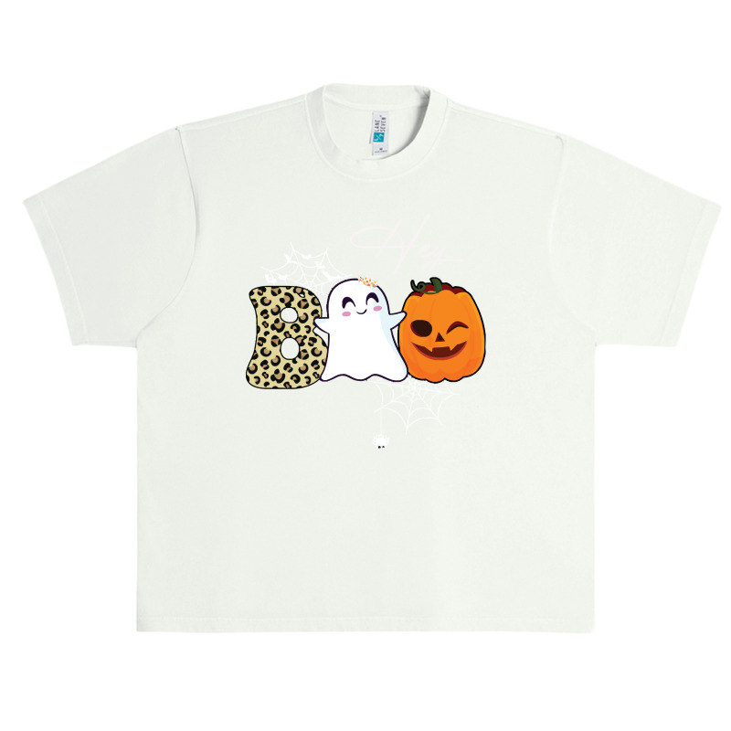 Gift Idea T  Shirt Hey Boo Cute Ghost With Pumpkin Halloween T  Shirt Urban Heavy T-shirt | Artistshot