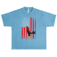 American Flag Cock Fighting Rooster Urban Heavy T-shirt | Artistshot