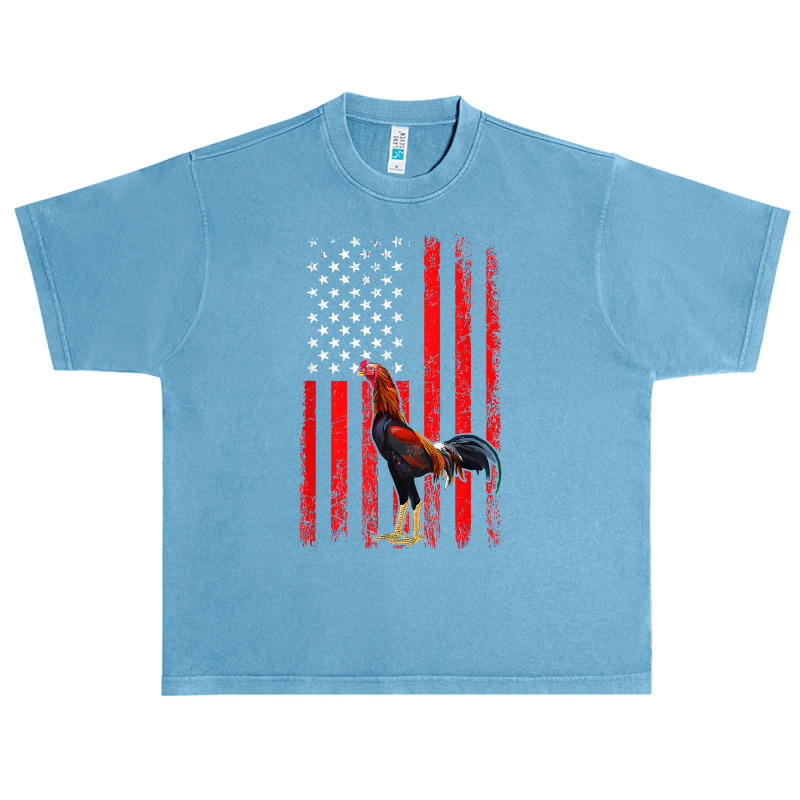 American Flag Cock Fighting Rooster Urban Heavy T-shirt by pennyWelborn | Artistshot