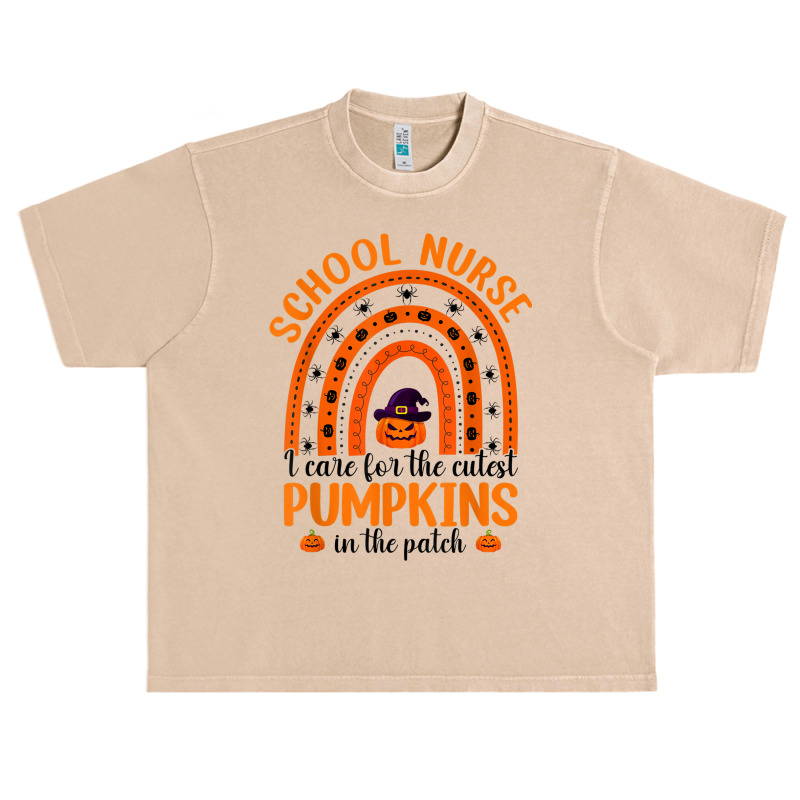 School Nurse Cutest Pumpkins Rainbow Halloween Spider Urban Heavy T-shirt | Artistshot