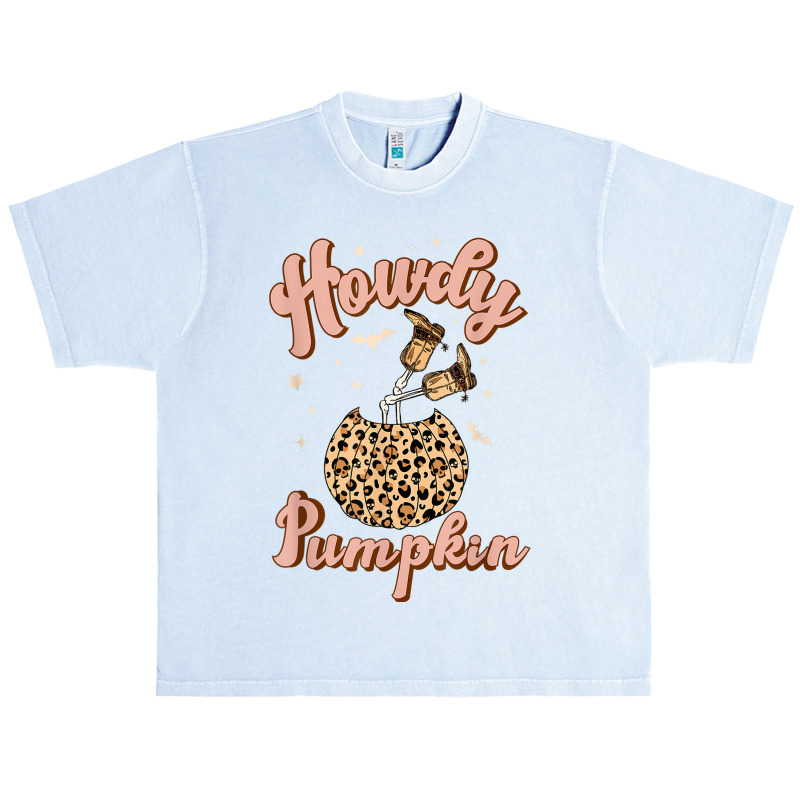 Leopard Howdy Pumpkin Skeleton Cowboy Western Halloween Urban Heavy T-shirt | Artistshot