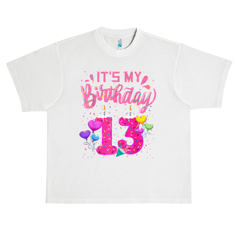 It's My 13th Birthday Doughnut Happy 13 Years Old Girl Kids Urban Heavy T-shirt | Artistshot