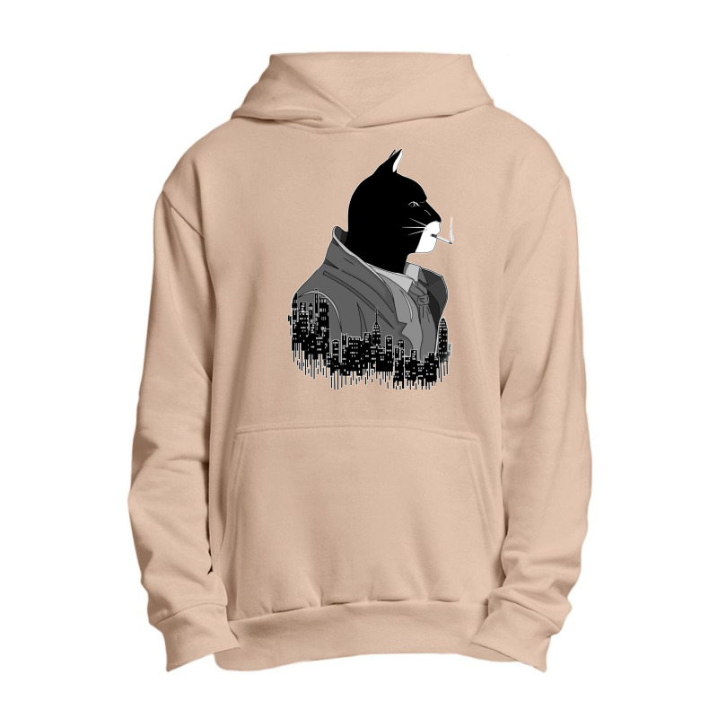 Blacksad Night City Black And White Noire Urban Pullover Hoodie by cm-arts | Artistshot