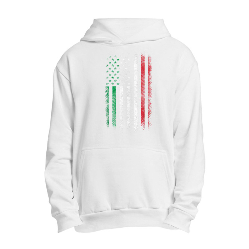 Italy Usa Flag 4th Of July Patriotic American Italian Flag T-shirt Urban Pullover Hoodie by cm-arts | Artistshot