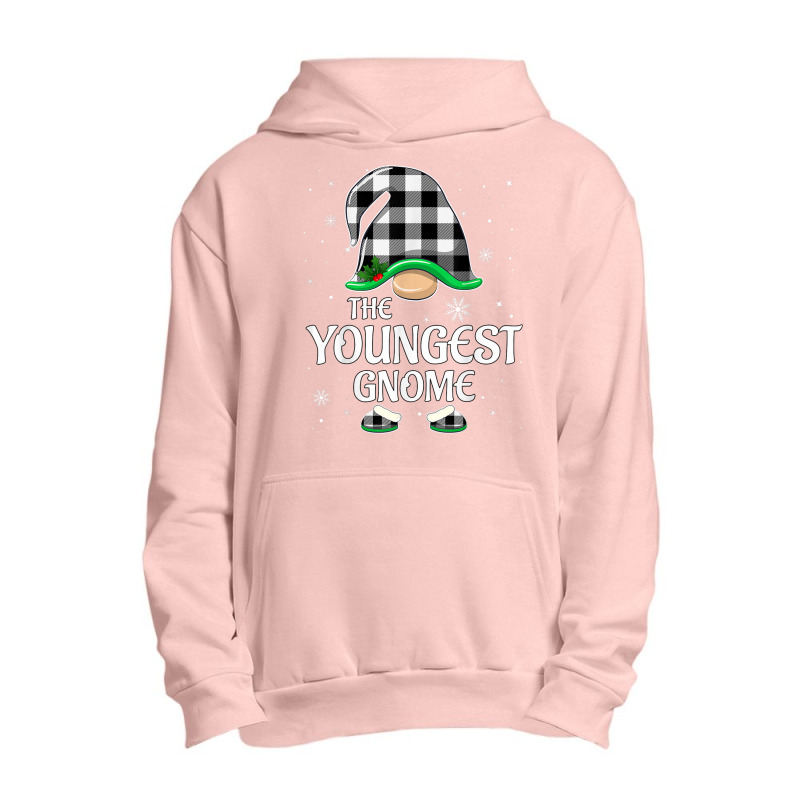 Youngest Gnome Buffalo Plaid Christmas Matching Family Group Urban Pullover Hoodie | Artistshot