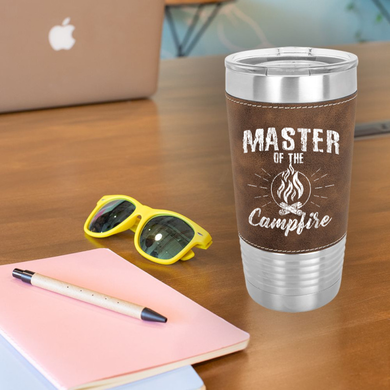 Master Of The Campfire, Camping Scout Gift Leatherette Tumbler | Artistshot