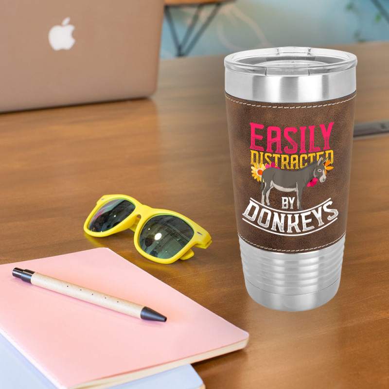 Funny Farm Animal Lover Gift Donkey Leatherette Tumbler | Artistshot