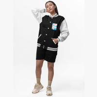 Santorini Blue And White Paradise Bomber Jacket | Artistshot