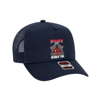 Welder Best Welding Retro Pipeliner Ironworker Welder  712 Mesh Back Trucker Hat | Artistshot