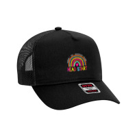 Head Start Rainbow Headstart Teacher First Day Of School T Shirt Mesh Back Trucker Hat | Artistshot