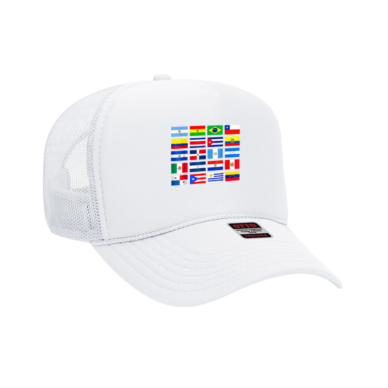 Vintage Latin American Flags Hispanic Heritage Month T Shirt Foam Trucker Hat by rostinoko | Artistshot