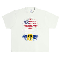 American Grown With Barbadian Roots Usa Flag Barbados Urban Heavy T-shirt | Artistshot