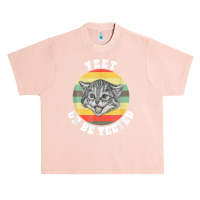 Yeet Or Be Yeeted Funny Kitten Meme For Cat Lovers Vintage Urban Heavy T-shirt | Artistshot