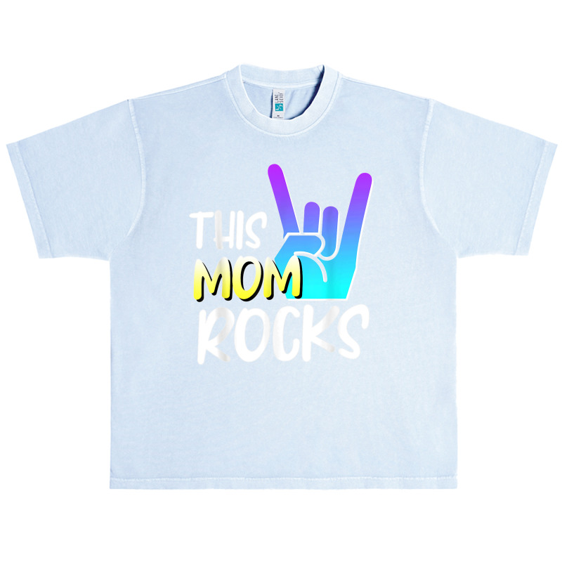 This Mom Rocks Mom Mother Day Rock Music Show Of Hands Urban Heavy T-shirt by MICHAELFRANCISSMITH | Artistshot