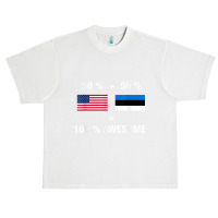 Half Estonian Half American 100 Awesome Estonia Flag Shirt Urban Heavy T-shirt | Artistshot