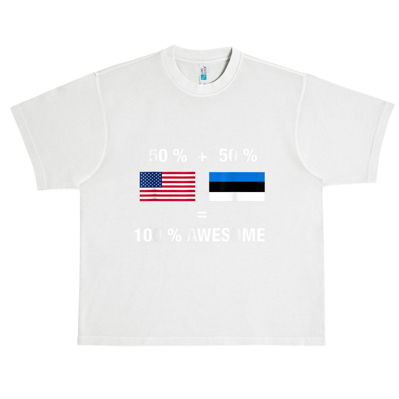 Half Estonian Half American 100 Awesome Estonia Flag Shirt Urban Heavy T-shirt | Artistshot