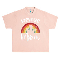 Rescue Mom Dog And Cat Rainbow Vintage V Neck Urban Heavy T-shirt | Artistshot