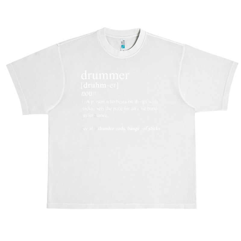 Funny Drummer Shirts Drum Gifts Drumming Definition T Shir Urban Heavy T-shirt | Artistshot