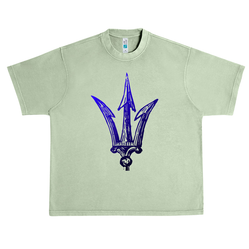 Blue Poseidon Symbol Trident T Shirt Ancient Greece Power T Shirt Urban Heavy T-shirt | Artistshot