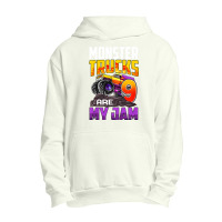 Kids Monster Trucks Are My Jam 9th Birthday Monster Truck Party Urban Pullover Hoodie | Artistshot