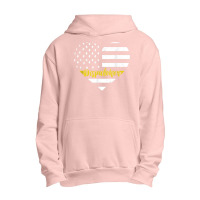 Dispatcher Vintage Heart Thin Yellow Line Dispatch Usa Flag Urban Pullover Hoodie | Artistshot