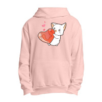 Cute Feline Kitten Cat Owner Heart Hearts Day Valentines Day Urban Pullover Hoodie | Artistshot