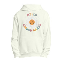 Hello Second 2nd Grade Smile Teacher Flower Groovy Urban Pullover Hoodie | Artistshot