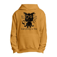 Everything Is Fine Funny Stressed Out Cat Graphic Tank Top Urban Pullover Hoodie | Artistshot