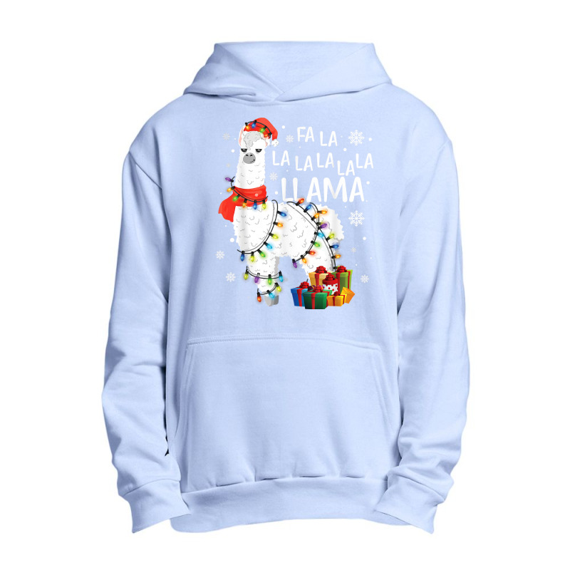 Fa La La Llama Funny Christmas Christmas Lllama Lover Urban Pullover Hoodie | Artistshot