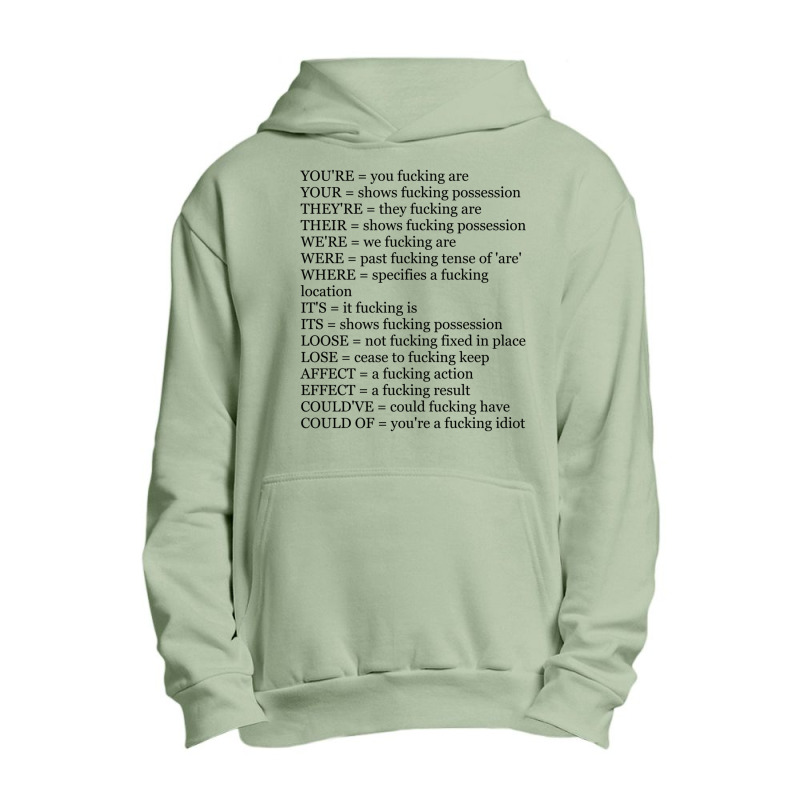 Angry Grammar Urban Pullover Hoodie by cm-arts | Artistshot