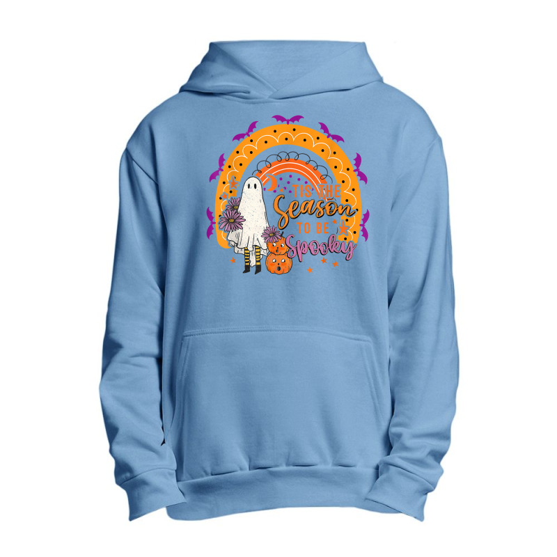 Tis The Season To Be Spooky Rainbow Ghouls Pumpkin Halloween Urban Pullover Hoodie by Prestige | Artistshot