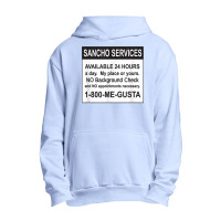 Mens Funny Sancho Services News Ad Mexican Humor For Sanchos T Shirt Urban Pullover Hoodie | Artistshot