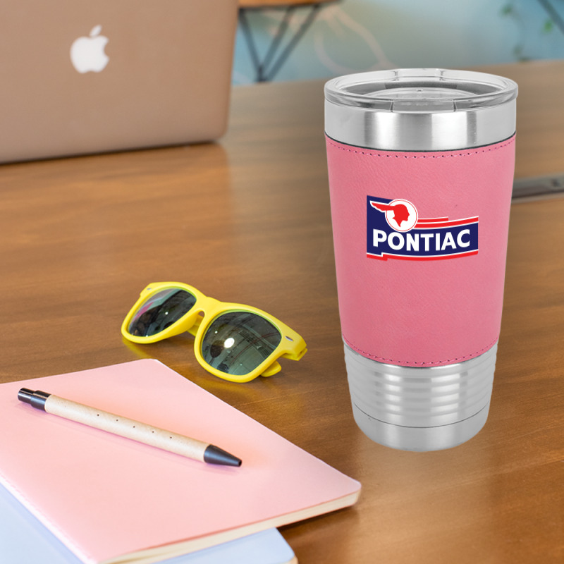 Retro Pontiac Classic Car Dealership Sign Leatherette Tumbler | Artistshot